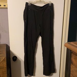 Healing hands purple label yoga scrub pants, black, size medium